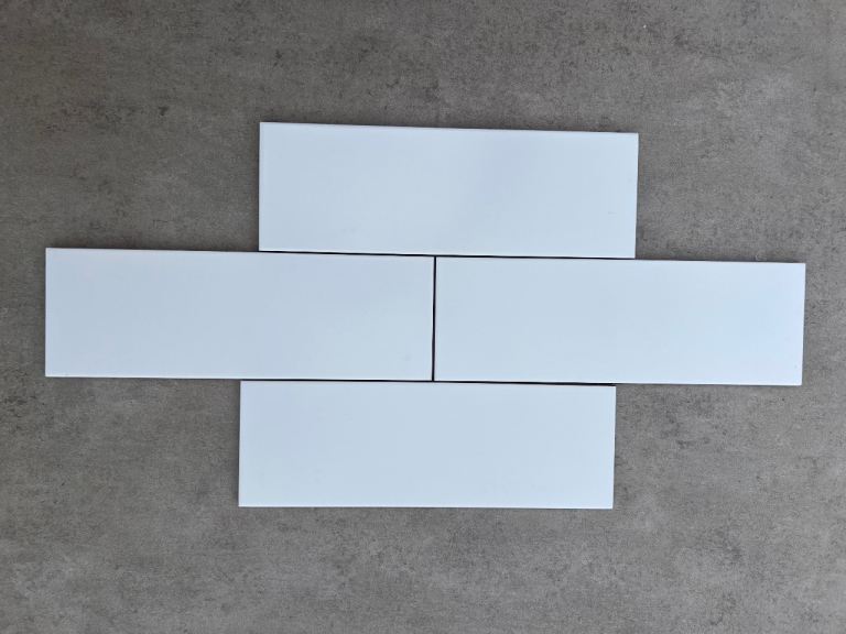 New Ceramica Ribesalbes White Matte Ceramic Tiles 10x30cm