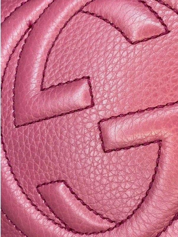  Pre loved Gucci Soho Disco Bag. Plum/Pink.