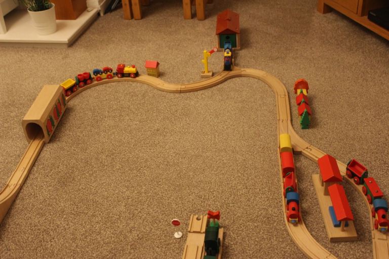  Wooden Train set and accessories 