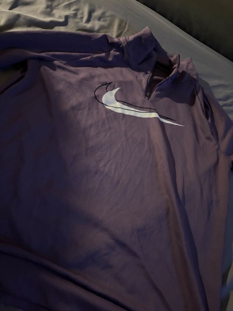 Purple Nike zipper 