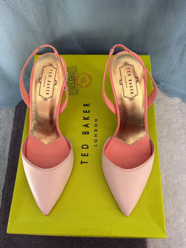 Ted Baker Slingback Heels – Nude & Pink, UK 5.5, Worn Once