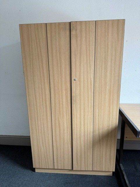 Wooden Filing Cabinet with Double Doors – Good Condition