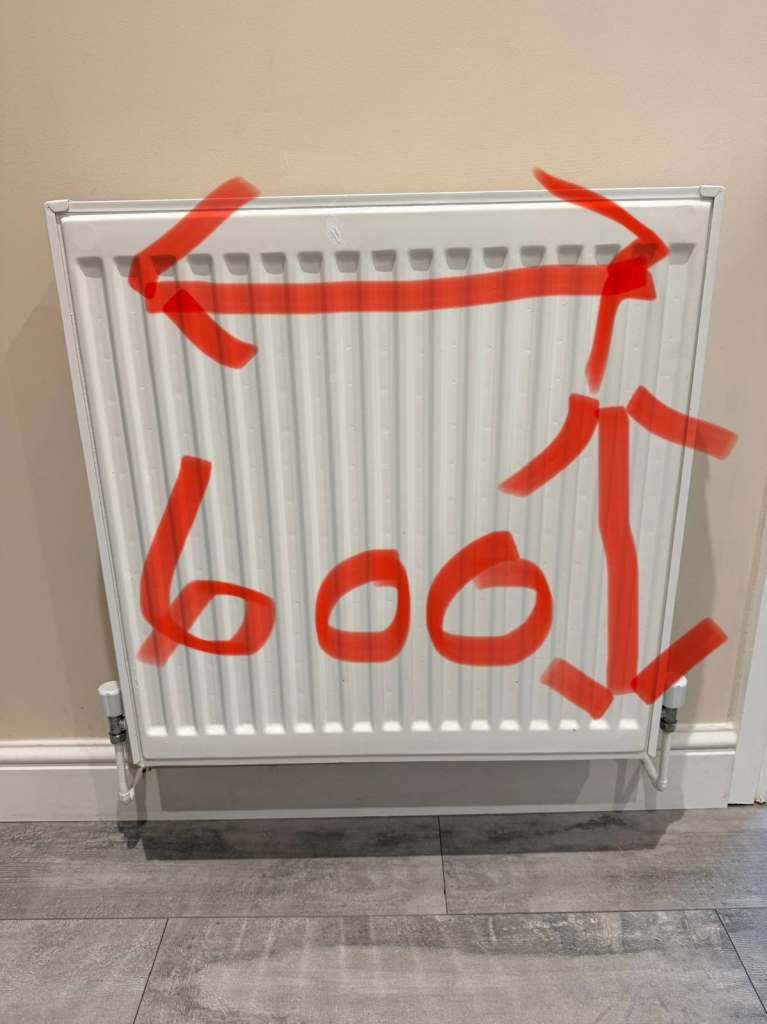 White Radiator 600mm x 600mm – Good Condition