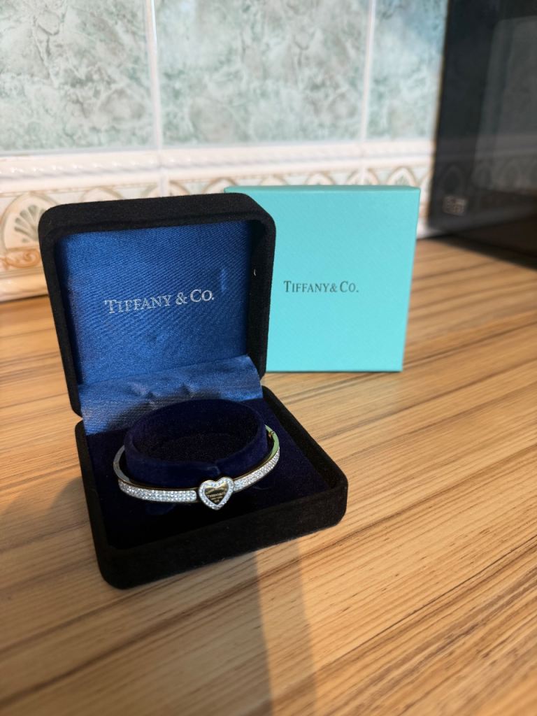 Tiffany & Co. Silver Bracelet with Heart Charm