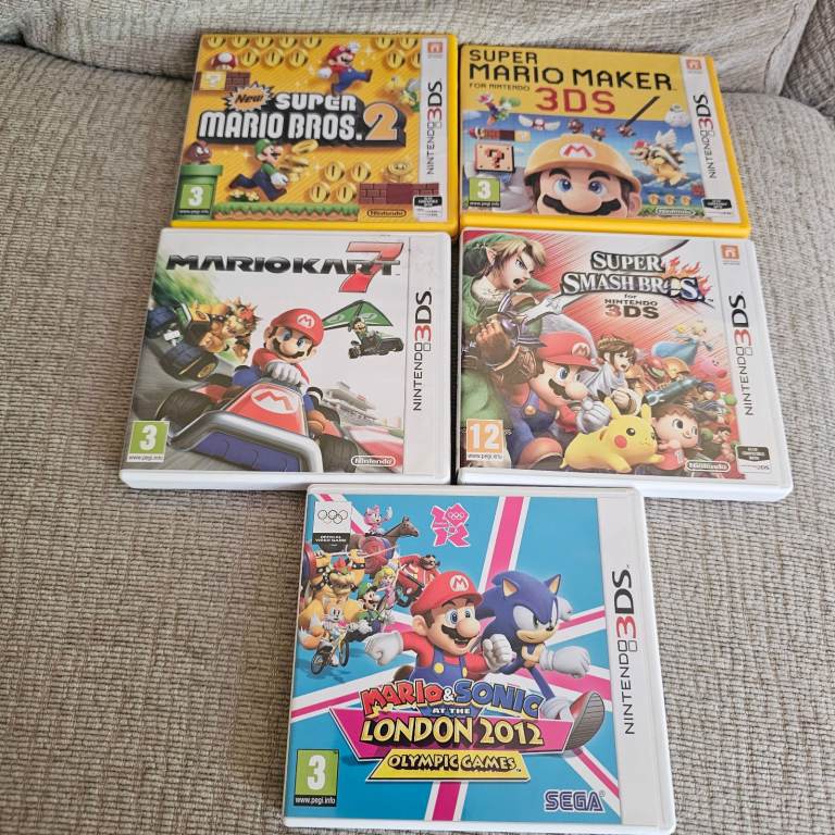 5 mario 3ds games all for £50 all vgc