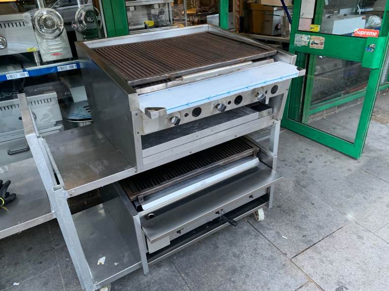 Commercial Stainless Steel Grill and Griddle Unit CATERING COMMERCIAL KITCHEN FAST FOOD SHOP 