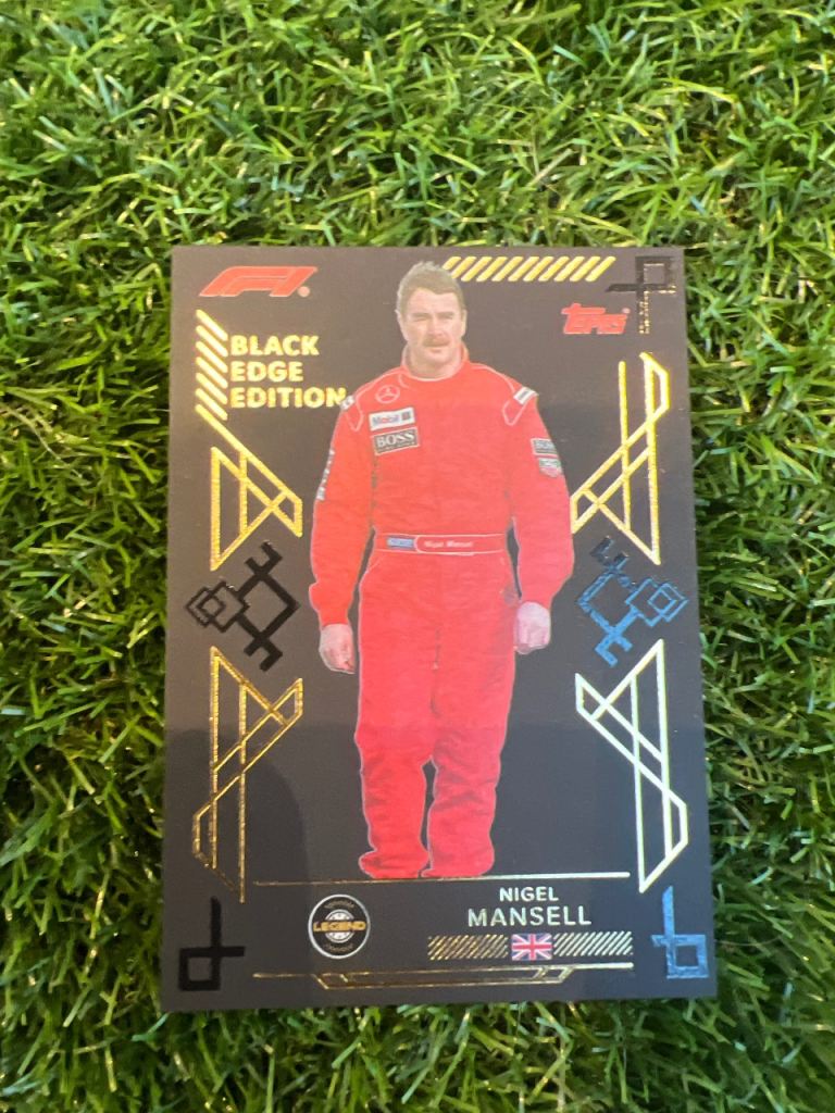 Nigel Mansell F1 Topps Black Edge Edition Card
