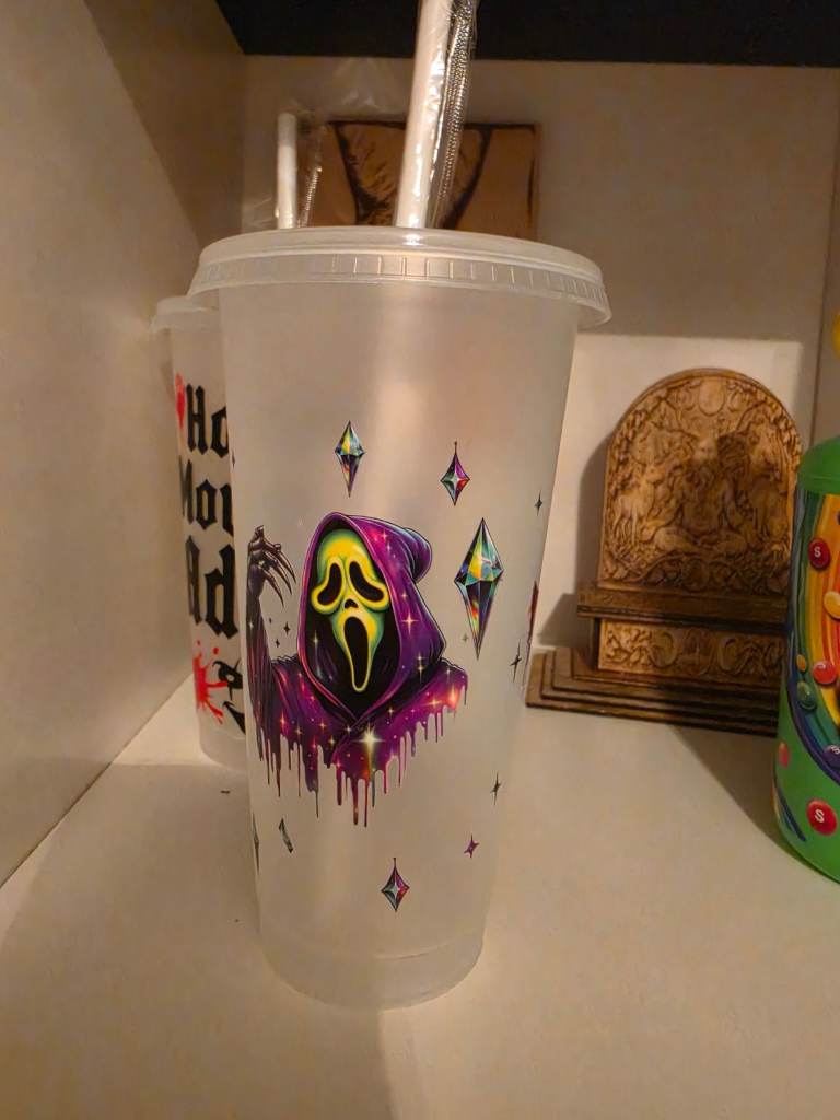 New Scream Ghostface Tumbler Cup with Lid and Straw