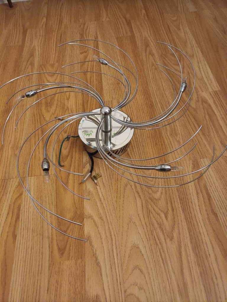 Modern Chrome Ceiling Light Fitting – Good Condition