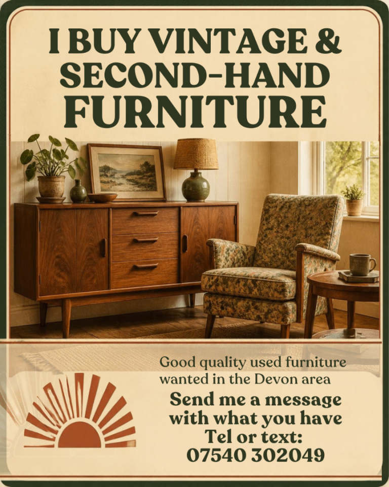 Second Hand & Vintage Furniture Purchased