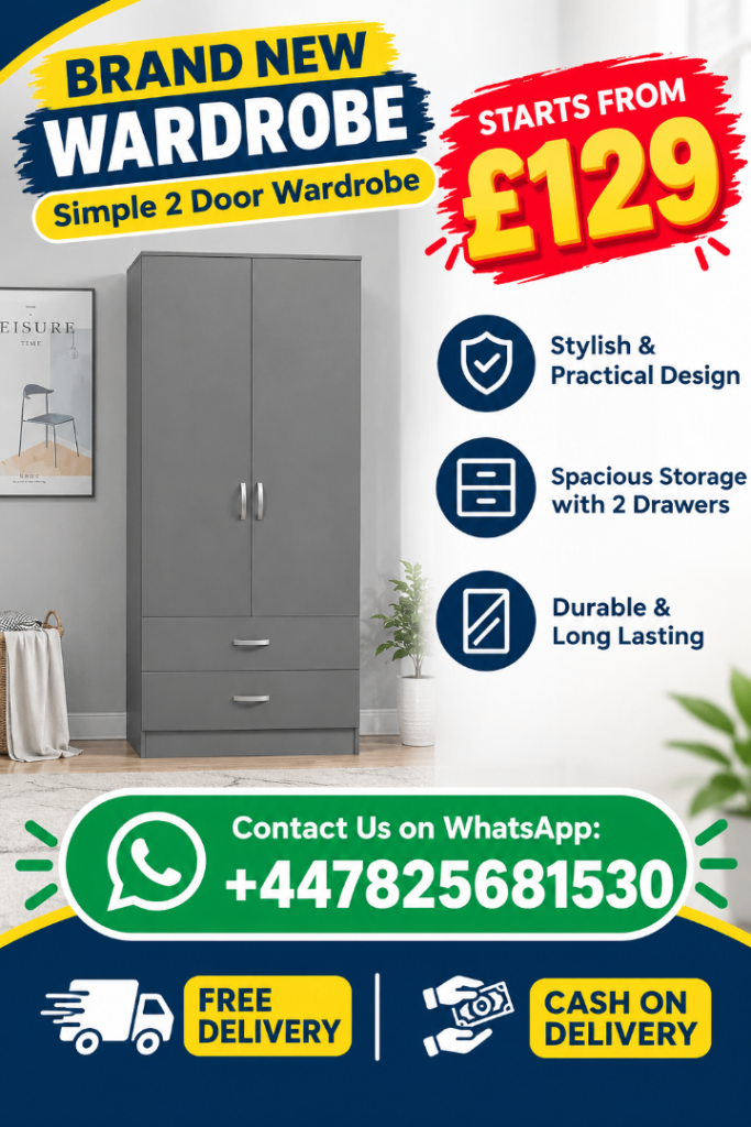 Budget Wardrobe !! Brand New 2 Door Alina Wardrobe Available in Multi Color For Sale COD!