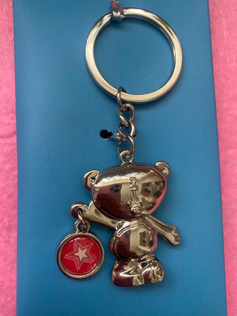 Teddy bear key ring . 