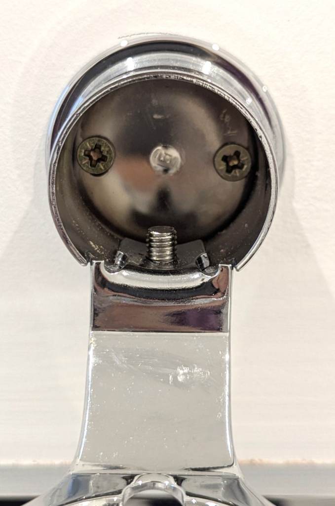 KEUCO APOLLO GLASS TUMBLER CHROME HOLDER GOLD TRIM 5.8cm W x 11cm D x 9.5cm H