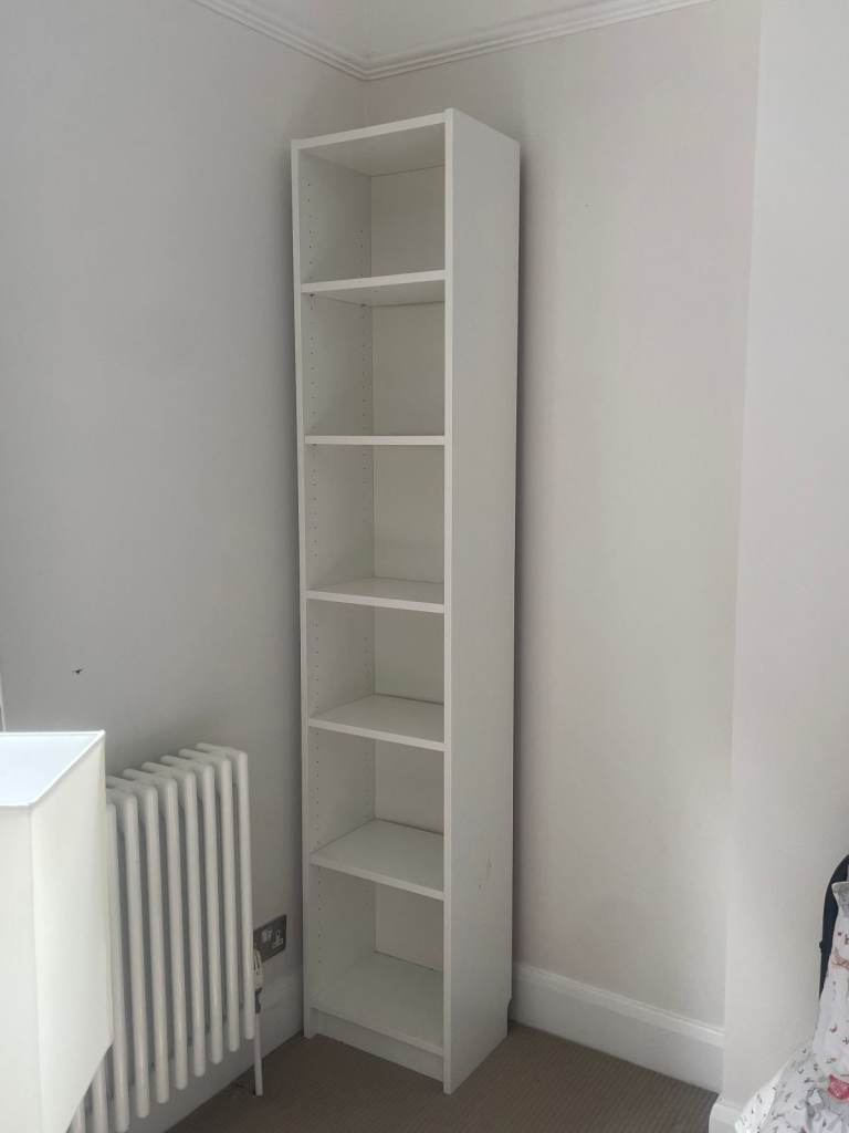 Tall White Bookcase/Storage Unit – Good Condition