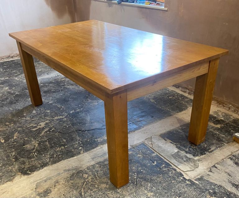 6-8 seater solid wooden dining table