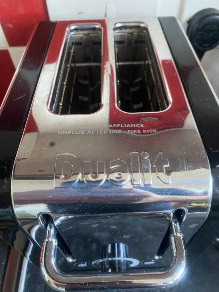 Dualit Two-Slice Toaster – Black and Chrome, Good Condition