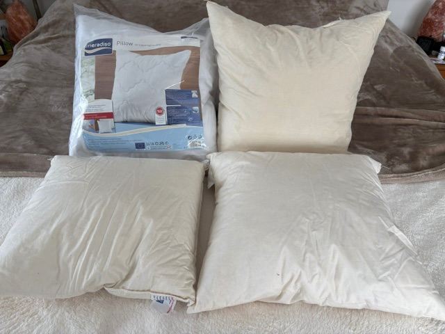 4 square cushions 14x14 inch 16x16 inch 18x18 inch and 40x40cms