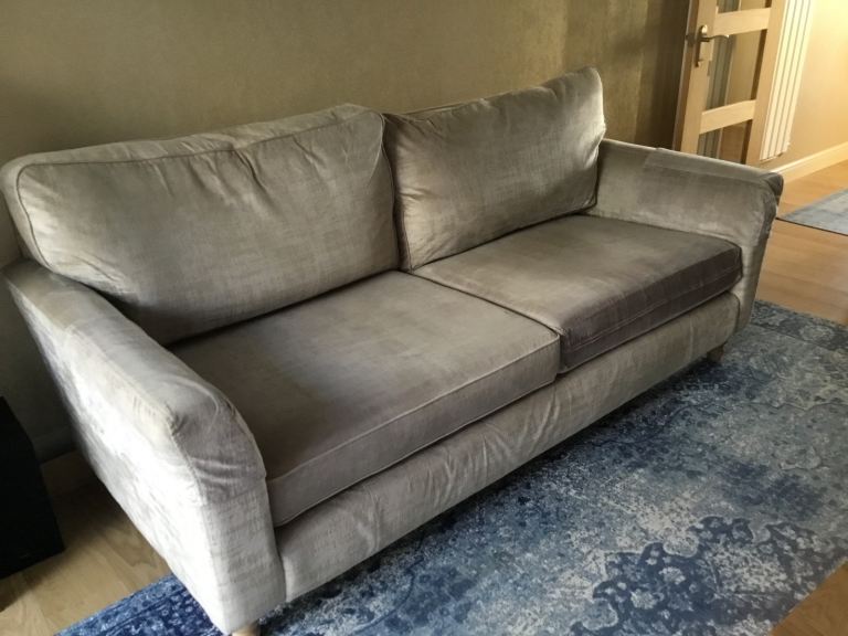 Comfortable Grey velvet Sofa – Good Condition