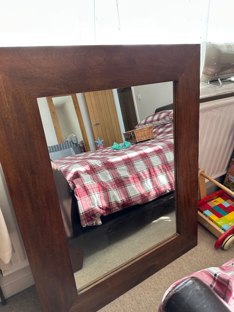 Next Dakota Dark Mango Wood Mirror