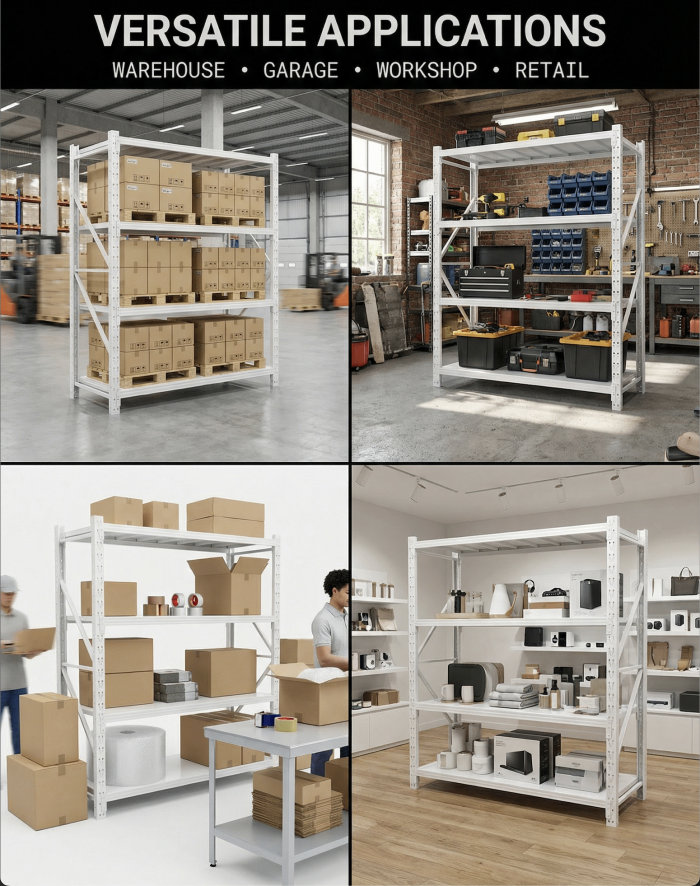 Heavy Duty Metal Shelving Unit for Shops, Warehouse and Storage 
