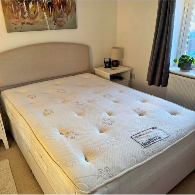 Clean Double bed and Mattress 