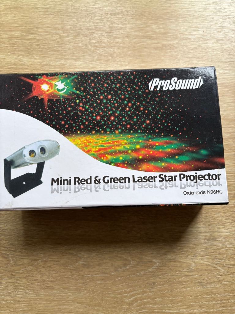image for ProSound Mini Red & Green Laser Star Projector suitable for party/disco Instructions incl