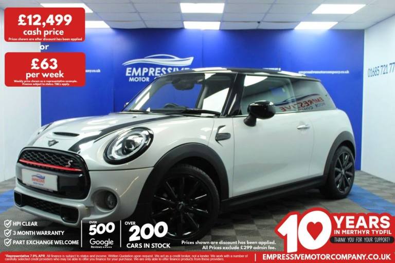2019 69 MINI HATCH 2.0 COOPER S CLASSIC HATCHBACK 3DR PETROL MANUAL EURO 6 (S/S)
