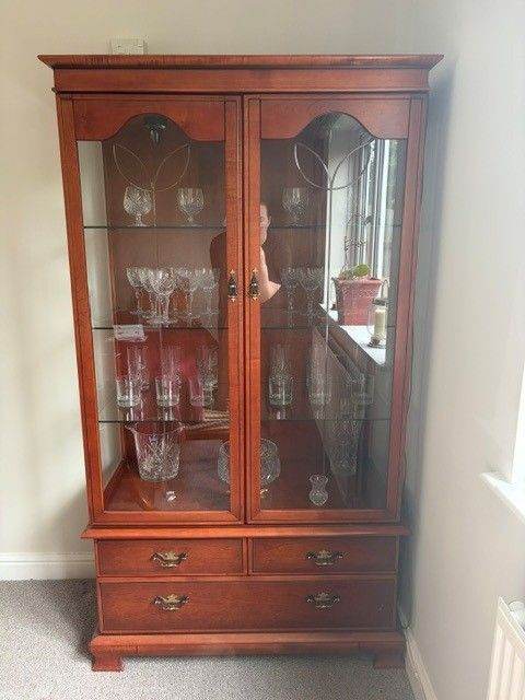 White & Newton glass display cabinet
