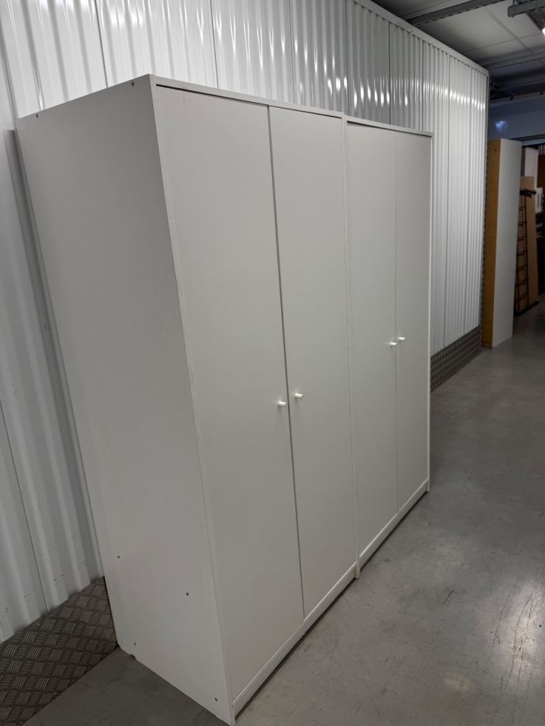 FREE DELIVERY KEA KLEPPSTAD Wardrobe with 2 doors, white, in good condition.