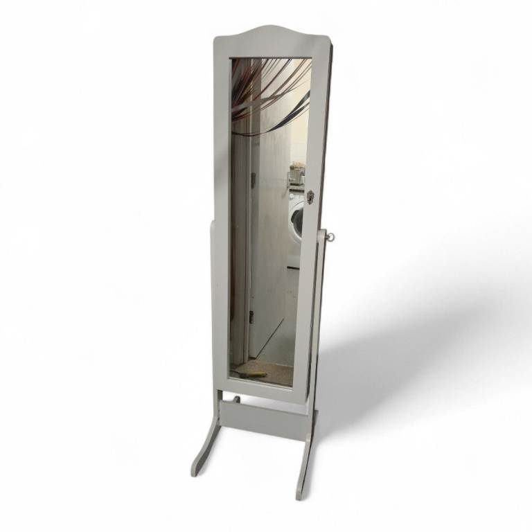 FREE STANDING MIRROR JEWELLERY CABINET 