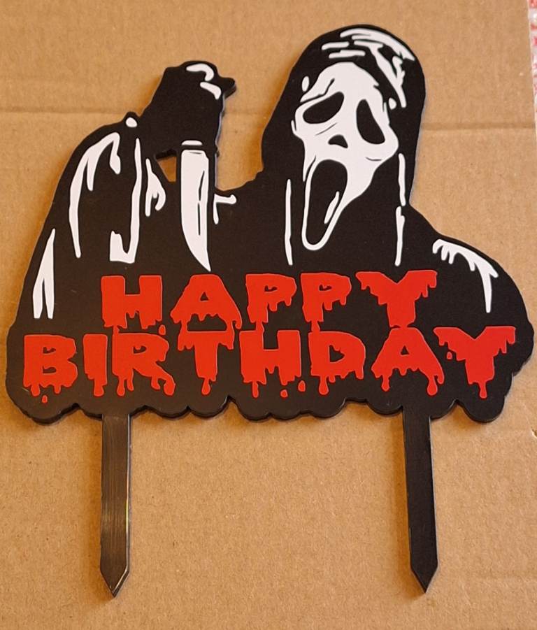 FREE SCREAM GHOSTFACE CAKE TOPPER