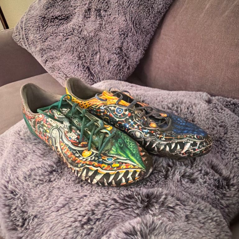 Adidas Adizero F50 Custom Painted Football Boots UK 10