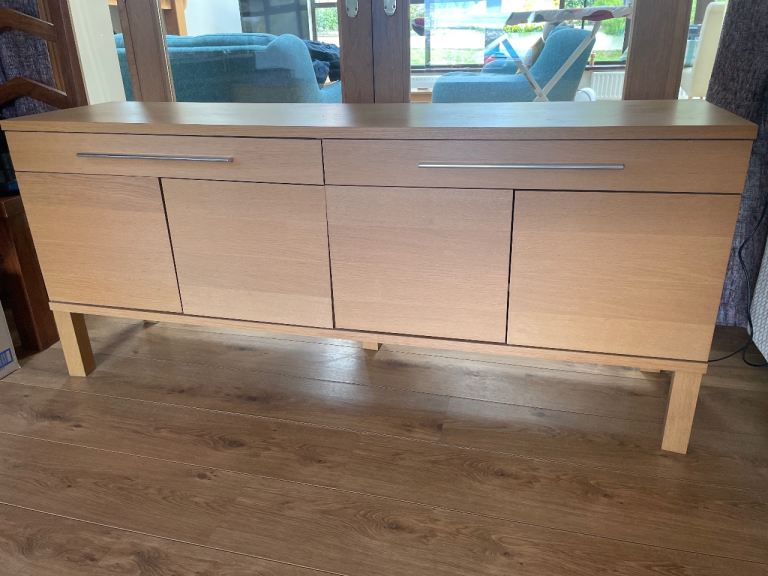 Wooden Sideboard with Drawers and Cupboards