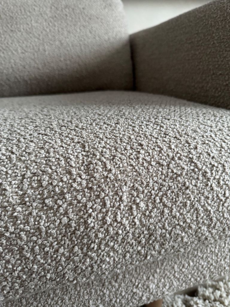 Barker and Stonehouse Levico Snuggler chair boucle mink