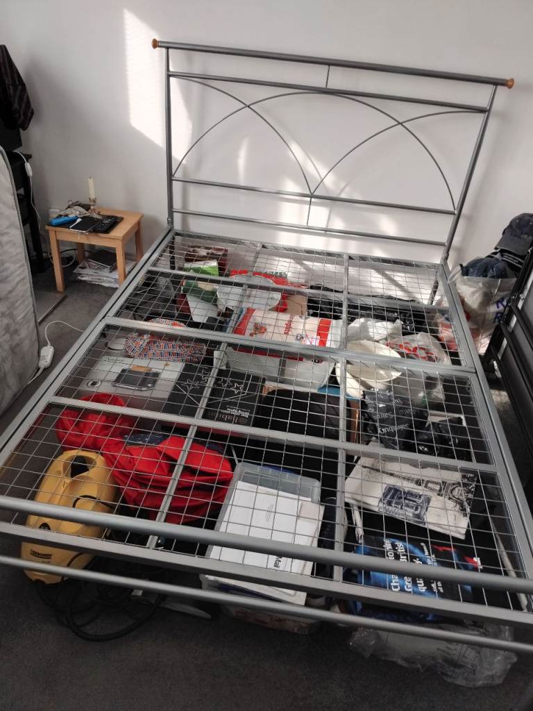 Double bed frame, few marks but sturdy.