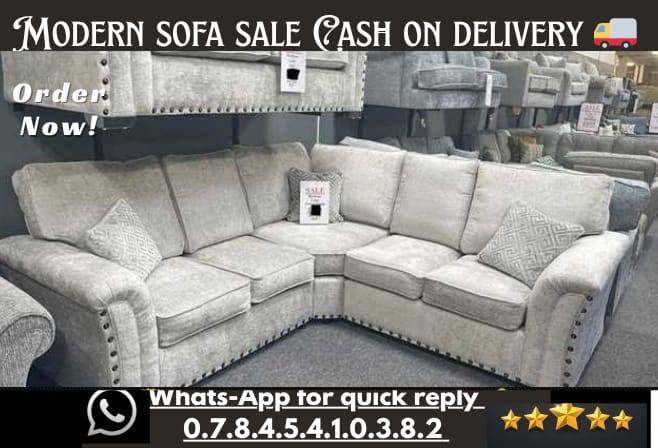 Modern Grey Fabric Sofa Set – New