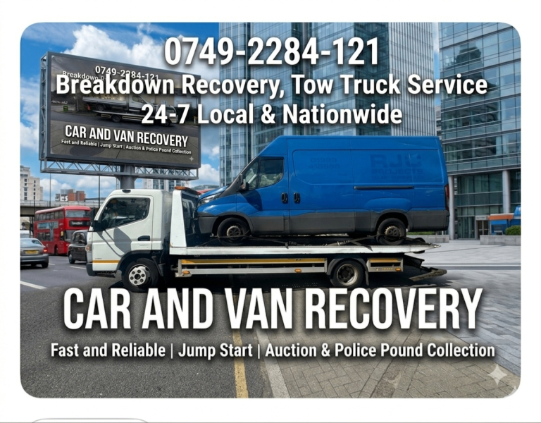 24-7 CAR RECOVERY VAN BREAKDOWN SERVICE VEHICLE TOW TRUCK TRANSPORT 📍 Westminster, Central London