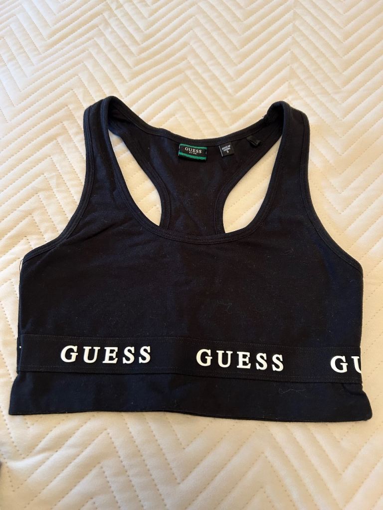 Guess Black Sports Bra – Size S, Good Condition