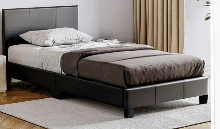 Single ottoman storage bed with hybrid memory mattress 