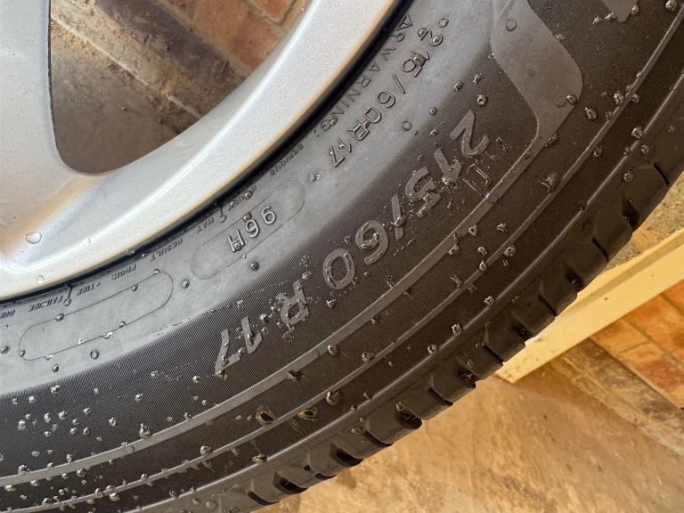 4 Toyota 17 inch wheels and Michelin tyres