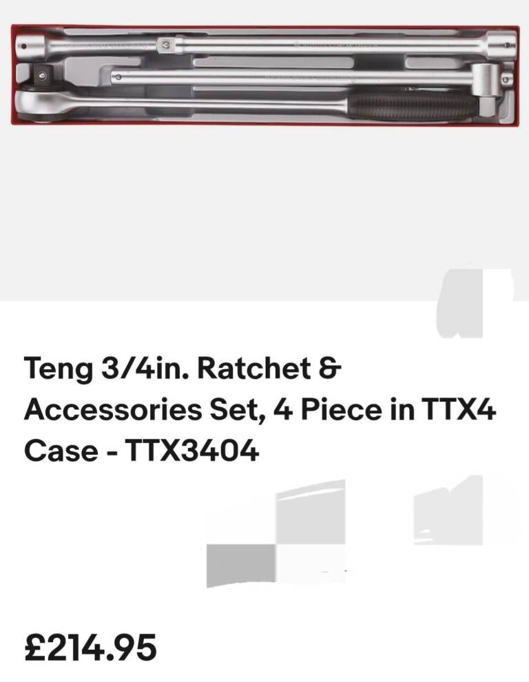 Teng tool 3/4 socket set metric