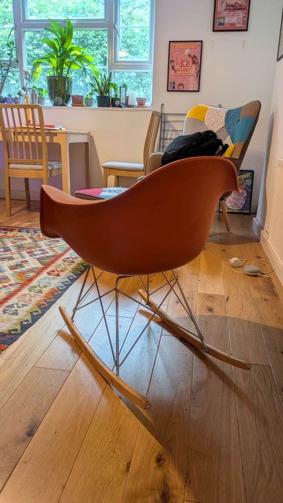 Eames Style RAR Rocking Chair - Burnt Orange