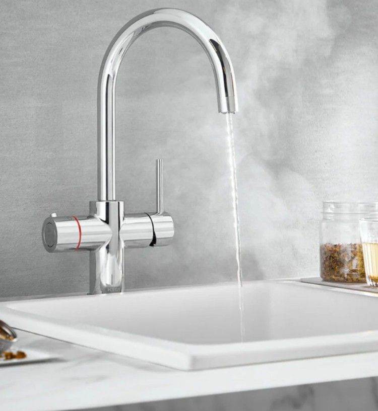 3 in 1 Swan Spout Instant Boiling Water Kitchen Tap