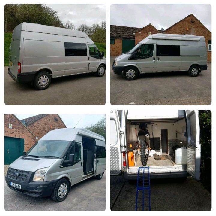Ford Transit T350 RWD Silver Race Van Motocross MX Camper
