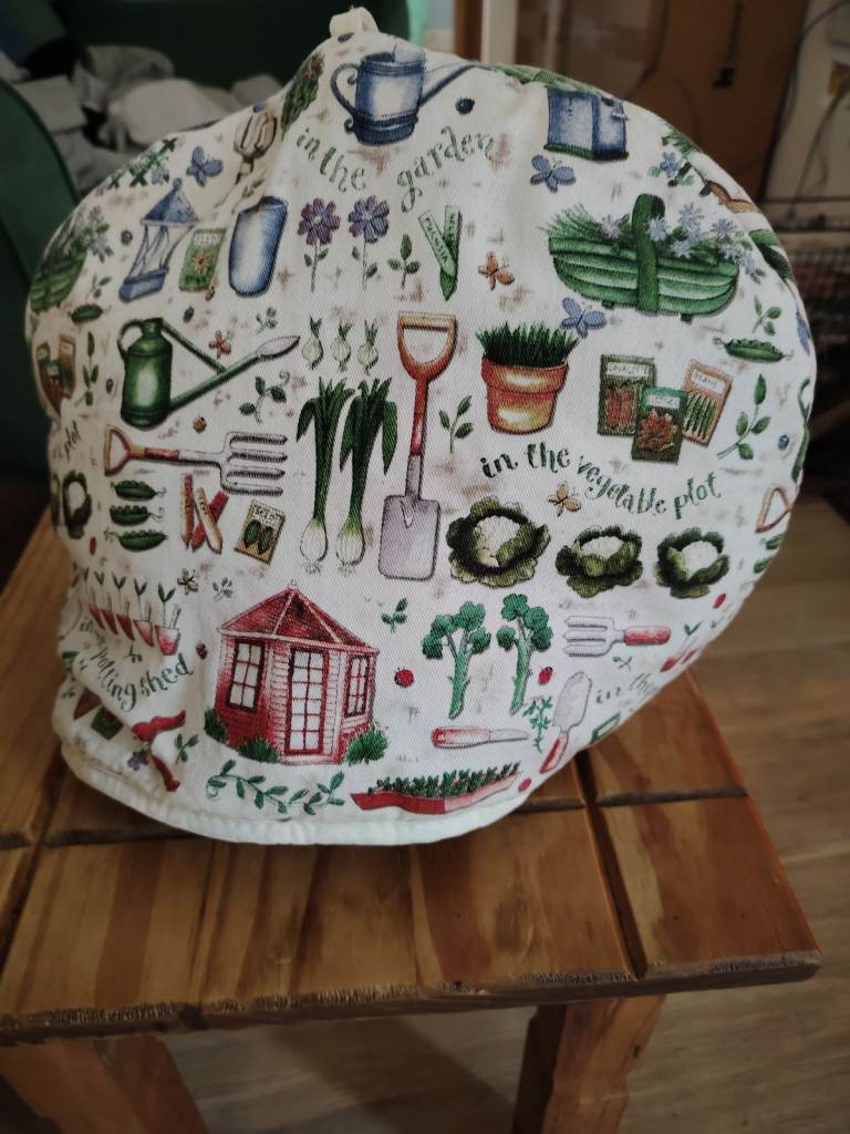 Beautiful Cotton Tea Cosy Pattern Herb Garden Thomas Frederick with hook
