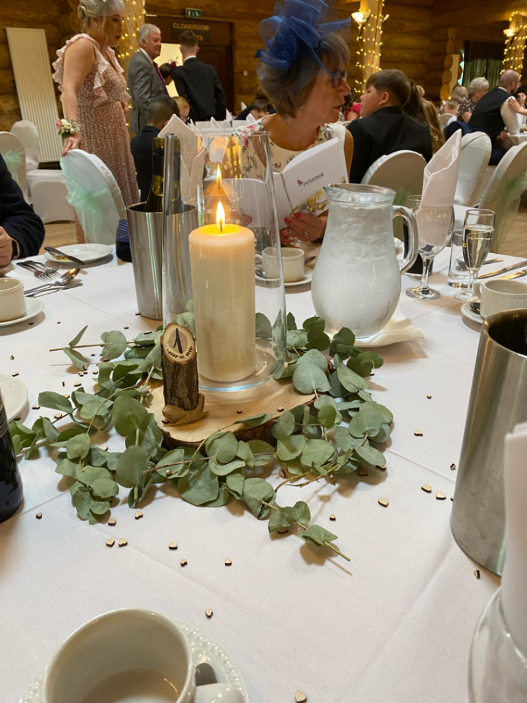 Vase, wedding table centre piece 