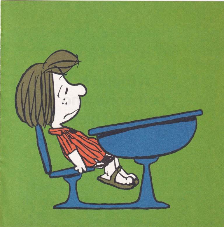 17. A Rare Original Print of PEPPERMINT PATTY AT SCHOOL - SNOOPY / PEANUTS