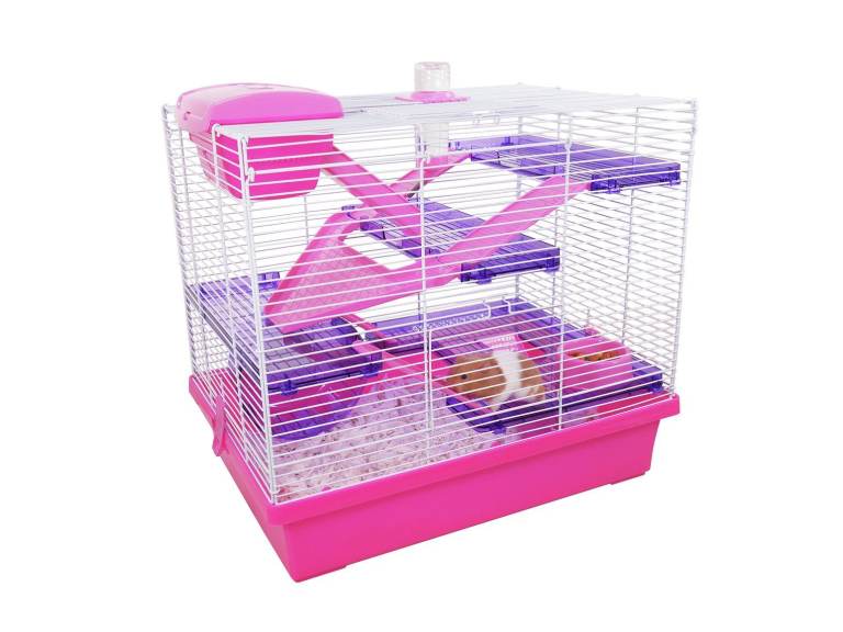 Rosewood Pico XL Hamster Cage – Pink/Purple (Argos 571/8548) + Accessories Pack
