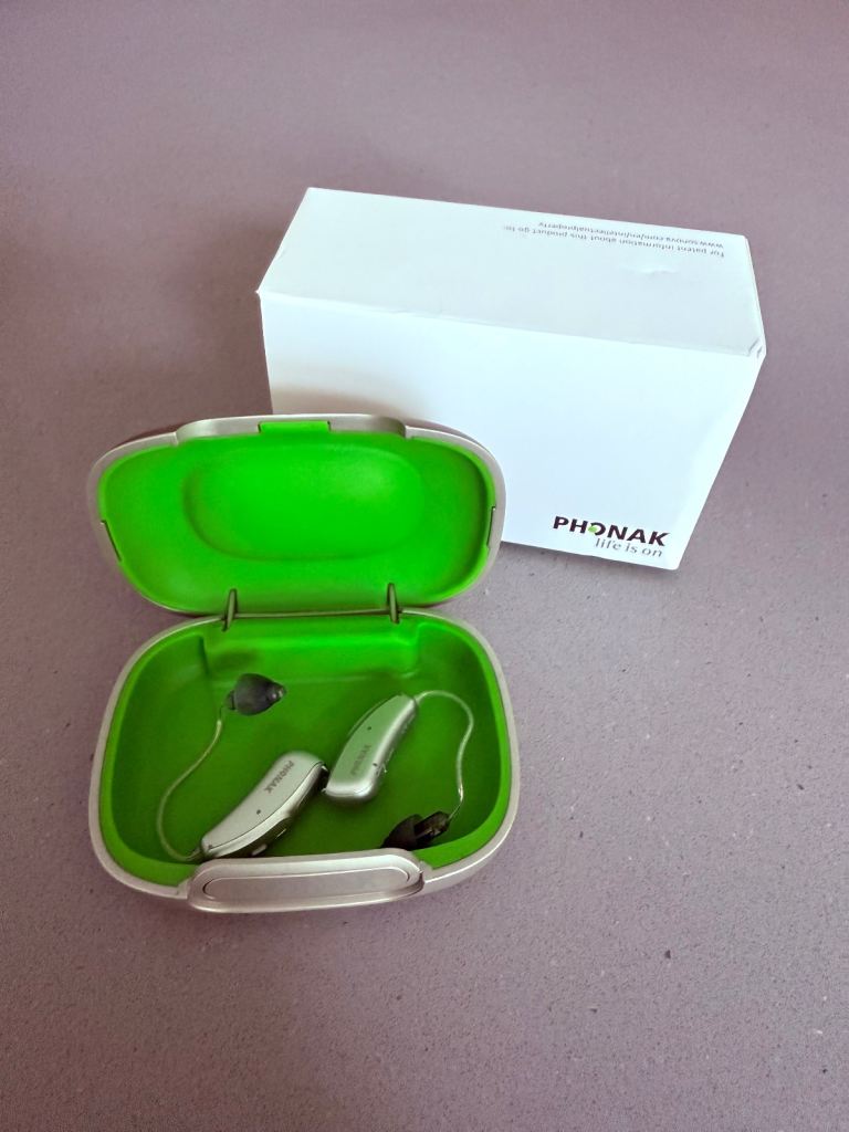 image for Phonak Audéo V30 Hearing Aids Pair – Serviced With Case Batteries Boxed