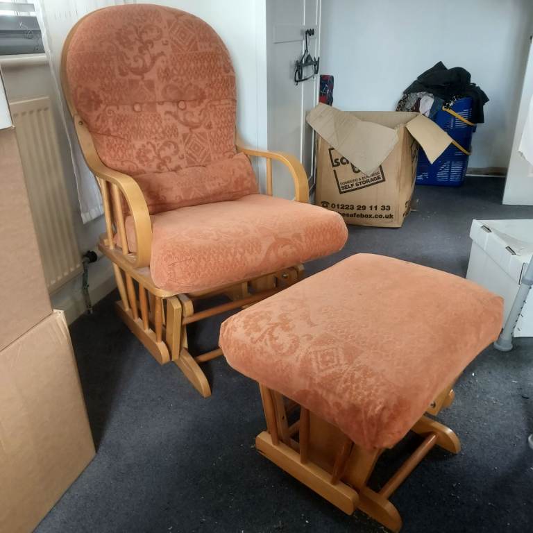 Nursing rocking chair and stool